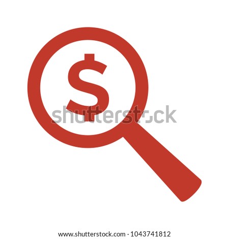 Looking For Money icon on white background. Vector illustration
