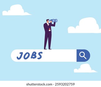 Looking for new job, employment, career or job search, find opportunity, seek for vacancy or work position concept