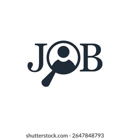  Looking for new job, employment, career or job search, seek for vacancy or work position concept. Human resource management.Vector linear icon isolated on white background.management.