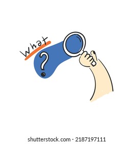 Suche nach Chancen und Fragen, Vektorgrafik