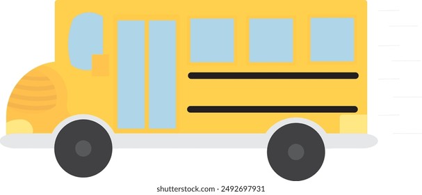 Looking at the school bus from the side, you can imagine the exciting journey to class and precious moments with friends. An educational facility full of color and memories.