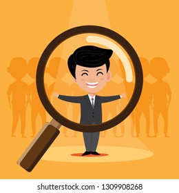 looking for talanted person vector banner