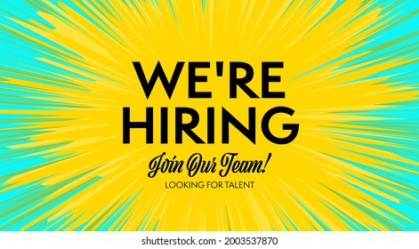 Looking For Talent And Human Resources Searching Banner. Talented Job Sicker Candidate Employee Acquisition. We Are Hiring Announcement, Join To Our Team Invitation Vector Illustration