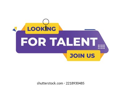 Looking for talent join us design vector illustration