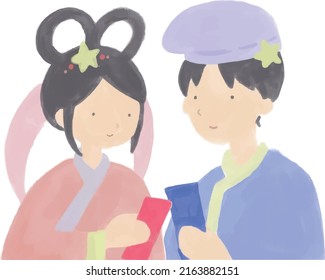 Looking at the Tanabata tag Orihime and Hikoboshi