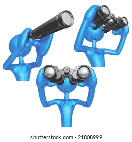 Looking Through Binoculars and Telescope