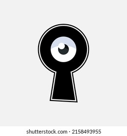 Looking through the keyhole vector Illustration