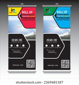 Looking for a versatile vertical banner design? Explore our vector templates for brochures, flyers and banners that are great for X-banners and street signs.