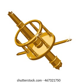 Lookout point of the mast. Vector illustration.
