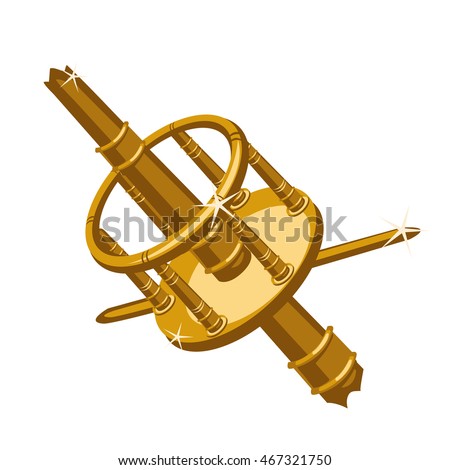 Lookout point of the mast. Vector illustration.
