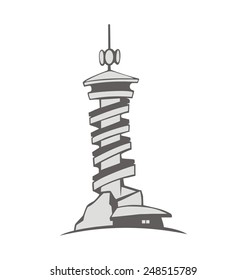 lookout, tower, vector icon, single object