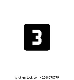 looks 3 Icon. Flat style design isolated on white background. Vector illustration