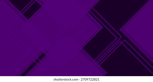 Parece 3D com cores de gradiente adicionadas. Fundo roxo abstrato com sombra e linhas quadradas simples. 