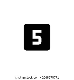 sieht 5 Symbol aus. Flaches Design einzeln auf weißem Hintergrund. Vektorgrafik