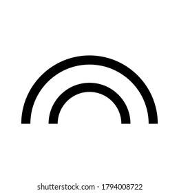 Sieht eine Symbolvektorgrafik einzeln auf weißem Hintergrund aus.