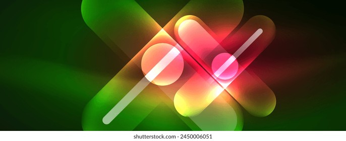 it looks like a glowing cross on a green background . High quality