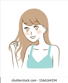 Looks like she can run her fingers smoothly through her hair