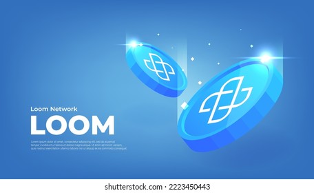 Loom Network (LOOM) coin cryptocurrency concept banner background.