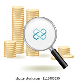 Loom Network Cryptocurrency Coin Price Analytics Isolated