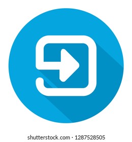  Loop arrow blue vector icon illustration