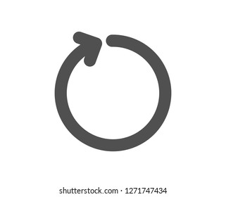 Loop arrow icon. Refresh Arrowhead symbol. Navigation pointer sign. Quality design element. Classic style icon. Vector