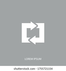 loop arrow Icon. Vector illustration EPS 10.