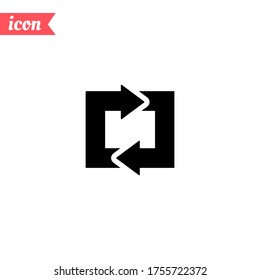loop arrow Icon. Vector illustration EPS 10.