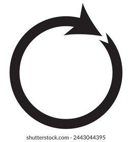 loop arrow arrow. Refresh Flat Vector Icon. Set of circle arrows rotating on white background. Refresh, reload, recycle, loop rotation sign collection.curved vector line icons set on rounded colorful.