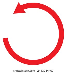 loop arrow arrow. Refresh Flat Vector Icon. Set of circle arrows rotating on white background. Refresh, reload, recycle, loop rotation sign collection.curved vector line icons set on rounded colorful.
