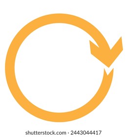 loop arrow arrow. Refresh Flat Vector Icon. Set of circle arrows rotating on white background. Refresh, reload, recycle, loop rotation sign collection.curved vector line icons set on rounded colorful.