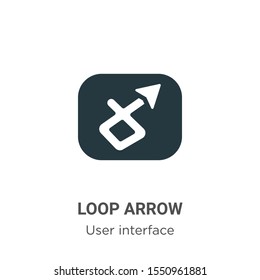 Loop arrow vector icon on white background. Flat vector loop arrow icon symbol sign from modern user interface collection for mobile concept and web apps design.