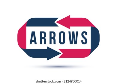 Loop arrows vector logo or sign, double arrows refresh symbol, teamwork concept, cooperation and interaction, swap and exchange.