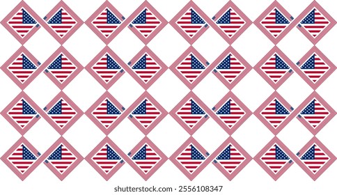 loop background. american flag pattern. vector illustration