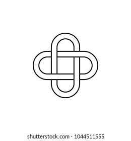 loop cross icon. Elements of cross icon. Premium quality graphic design. Signs and symbol collection icon for websites, web design, mobile app, info graphics on white background