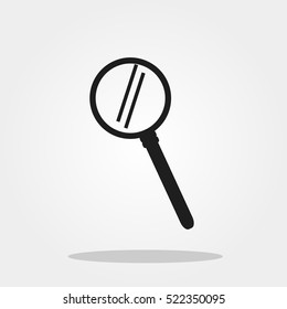 Loop glass cute icon in trendy flat style isolated on grey background. School symbol for your design, logo, UI. Vector illustration, EPS10.