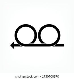 Loop Icon. Bend Symbol - Vector, Sign for Design, Presentation, Website or Apps Elements.