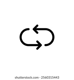 Loop Icon or Repeat Button. UI UX user interface icon set outline design. Repeat Icon, Loop Cycle