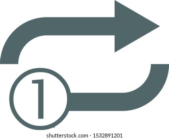 Loop icon. Repeat icon. Vector illustration