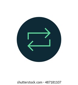 Loop icon vector, clip art. Also useful as logo, circle app icon, web UI element, symbol, graphic image, silhouette and illustration. Compatible with ai, cdr, jpg, png, svg, pdf and eps formats.