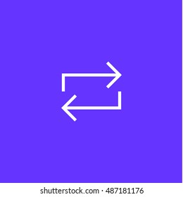 Loop icon vector, clip art. Also useful as logo, web UI element, symbol, graphic image, silhouette and illustration.