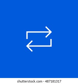 Loop icon vector, clip art. Also useful as logo, web UI element, symbol, graphic image, silhouette and illustration. Compatible with ai, cdr, jpg, png, svg, pdf and eps formats.