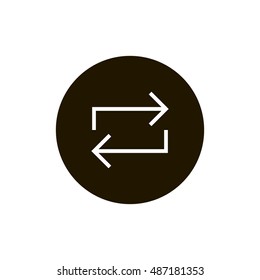 Loop icon vector, clip art. Also useful as logo, circle app icon, web UI element, symbol, graphic image, silhouette and illustration. Compatible with ai, cdr, jpg, png, svg, pdf and eps formats.