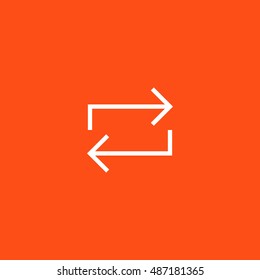 Loop icon vector, clip art. Also useful as logo, web UI element, symbol, graphic image, silhouette and illustration. Compatible with ai, cdr, jpg, png, svg, pdf and eps formats.
