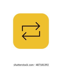 Loop icon vector, clip art. Also useful as logo, square app icon, web UI element, symbol, graphic image, silhouette and illustration. Compatible with ai, cdr, jpg, png, svg, pdf and eps formats.