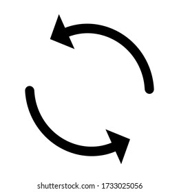 Loop icon vector flat style isolated on white background.