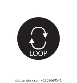 loop icon vector template illustration logo design