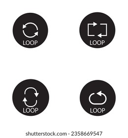 loop icon vector template illustration logo design
