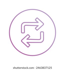 loop icon with white background vector stock illustration