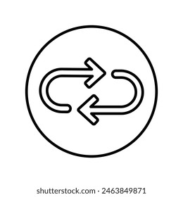 loop icon with white background vector stock illustration