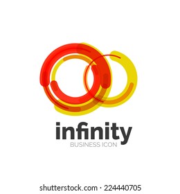 Loop, infinity business icon, logo abstract design